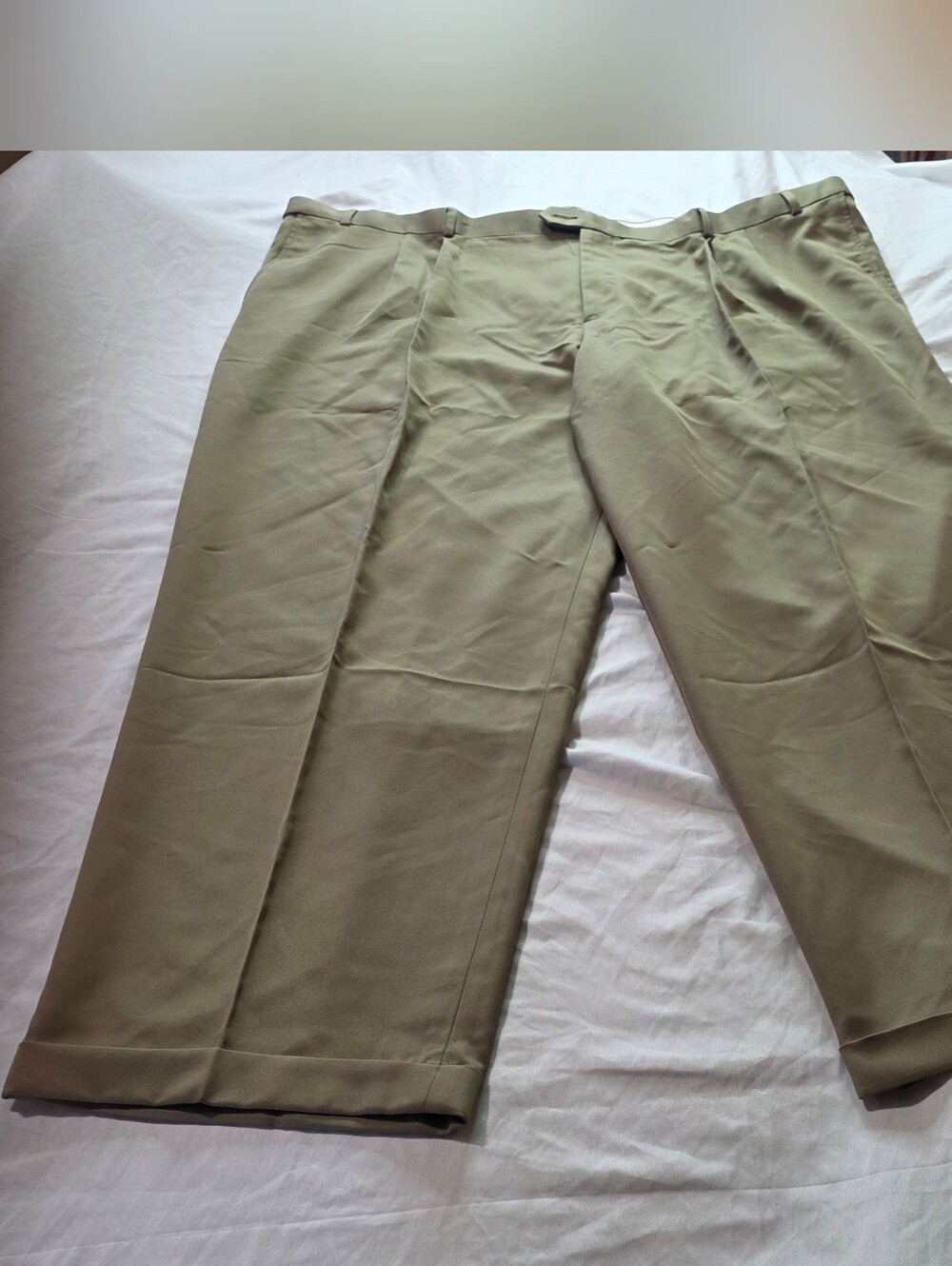 George Big And Tall Men's Pleated Front Wrinkle Resistant Pants. 52x32. Nwt.